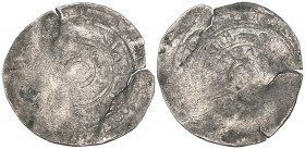 Fatimid, al-Mu‘izz (341-365h), dirham, Dimashq 353h, 3.00g (cf Nicol 269 [dated 360h], crudely struck and with two significant flan splits, fair only ...
