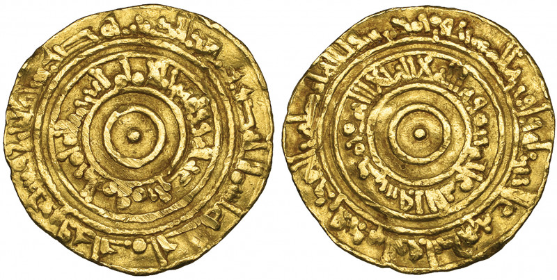 Fatimid, al-‘Aziz (365-386h), dinar, Misr 372h, 4.16g (Nicol 707), good fine

...