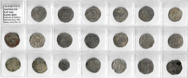 Fatimid, al-Hakim (386-411h), half-dirhams (20), with missing or partial dates, ...