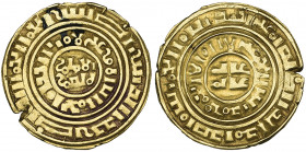 Crusaders, gold bezant, Acre, undated, Third Phase (after the Battle of Hattin), imitating a Fatimid dinar of al-Amir (495-524h), obv., single pellet ...
