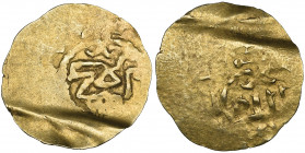 Seljuq of Western Iran, Tughril III (571-590h), dinar, without mint or date, Tughril Khan within cartouche, rev., traces of legend within cartouche, 3...