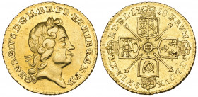 *George I, quarter-guinea, 1718 (S. 3638), a few surface marks, good very fine

Estimate: GBP 200 - 300