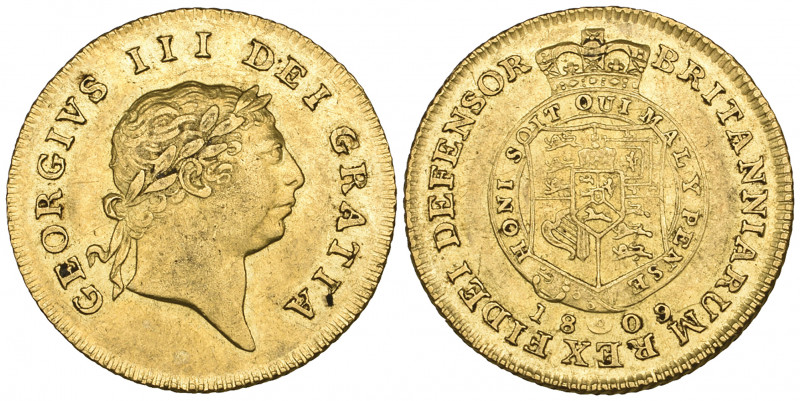 *George III, half-guinea, 1809, very fine

Estimate: GBP 200 - 300