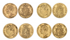 George IV, half-sovereigns (4), 1824, 1825, 1826, 1828, all well-circulated but with clear designs and legends, very good to fine (4)

Estimate: GBP...
