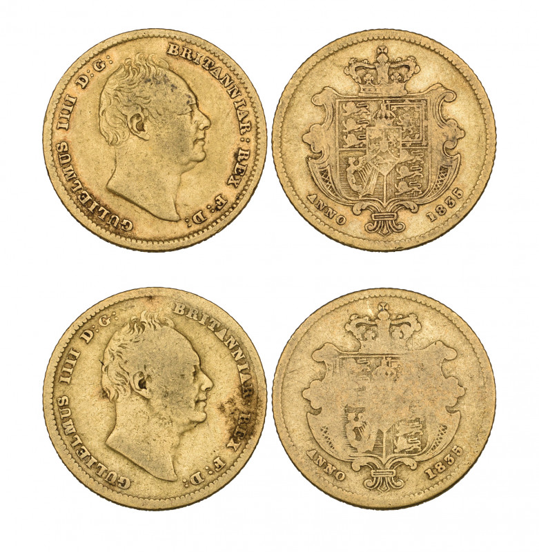 William IV, half-sovereigns (2), both 1835, fair and about fine (2)

Estimate:...