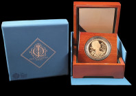 Elizabeth II, Diamond Jubilee, 2012, proof £5 crown struck in gold, mint state as issued, in capsule, Royal Mint wooden fitted case and outer box of i...