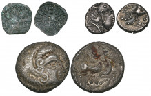 Kings of Northumbria, Aethelred II, (841-43/4), styca, moneyer Wulfred (N. 188; S. 865), some weakness, very fine; North West Gaul, Coriosolites, bill...