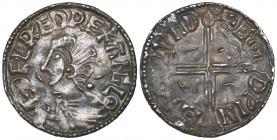 *Aethelred II, Long Cross penny (c.997-1003), London mint, moneyer, Godwine, +godpine mo lvnd, 1.57g (N. 774; S.1151), peckmarked both sides, very fin...