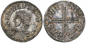*Aethelred II, Long Cross penny, Winchester, moneyer Aethelgar, +aedelgar mo pint, 1.72g (N. 774; S. 1151), obverse peckmarks, very fine. Formerly ex ...