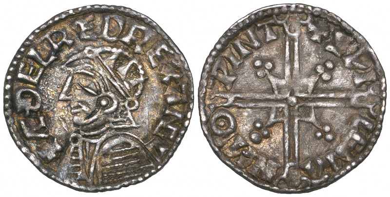 *Aethelred II, Helmet penny (c.1003-09), Winchester, moneyer, Spileman, +spilema...