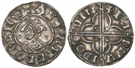 *Cnut (1016-35), Quatrefoil penny (c. 1017-23), London, moneyer Eadmund, +eadmvnd o lvnd, 0.90g (N. 781; S.1157), shield shaped countermark in front o...