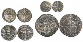 Henry VI, First Reign, Rosette-Mascle Issue (1430-31), groat, Calais, no mascles in spandrels, 3.55g (N. 1446; S. 1859), good very fine; Rosette mascl...