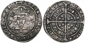 Henry VI, First Reign, Cross Pellet [B] Issue (1454-61), groat, London, m.m. unclear, saltire on neck, pellets either side of crown, no marks in legen...