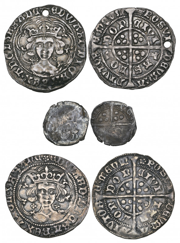 Edward IV, First Reign (1461-70), groat, London, type Vc, m.m., rose, quatrefoil...