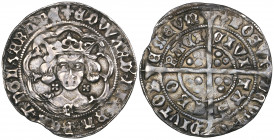 Edward IV, First Reign, Light coinage, groat, York, type VII, m.m. lis, quatrefoils by neck, E on bust and trefoils in cusps, 3.09g (N.1583; S. 2012; ...