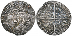*Edward IV, First Reign, Light coinage, groat, York, type VII, m.m. lis, quatrefoils by neck, E on bust and trefoils in cusps, 2.50g (N.1583; S. 2012;...