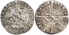 *Henry VI Restored (Oct. 1470-Apr. 1471), groat, Bristol, m.m. restoration cross/rose, B on breast, reverse legend reads vvilla, 2.77g (N. 1619; S. 20...