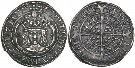 *Henry VII, groat, Facing Bust Issue, Class IVa, reads agli’ z fran, saltire stops, fleurs as jewels on crown (N. 1706a; S. 2200), on a full flan, ver...