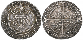 *Henry VII, groat, Facing Bust Issue, Class IVb, reads, angl z fr. saltire stops, six crockets in crown, 3.01g (N. 1706b; S. 2001), lightly clipped, v...