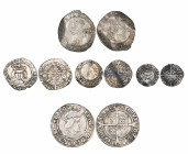 Henry VIII, Second Coinage, groat, m.m. rose, bust A3 with Lombardic lettering and saltires in cross-ends, 2.57g (S. 2337C), fine; with other hammered...