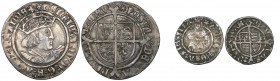 *Henry VIII, Second Coinage, groat, London, m.m. rose, Third bust (Laker D), Lombardic lettering, 2.62g (N. 1797; S. 2337e), about very fine; penny, s...