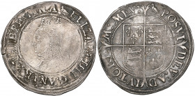 *Elizabeth I, Second Coinage (1560-61), shilling, m.m. martlet, 5.75g (N. 1985; S. 2555), fine or slightly better. Formerly ex Dr E. Burstal Collectio...