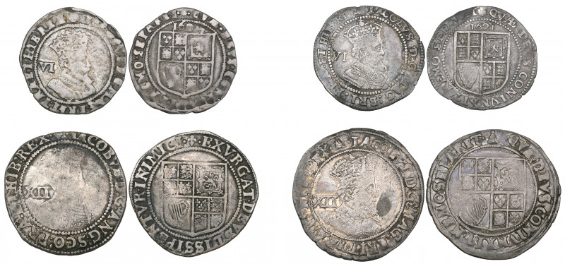 James I (1603-25), shillings (2), First Coinage (1603-04), m.m. lis, Second bust...