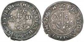 *Charles I, Aberystwyth mint, threepence, m.m. book, obv. with contraction stops, rev., plume above, oval garnished arms, 1.46g (N. 2340; S. 2894; Mor...