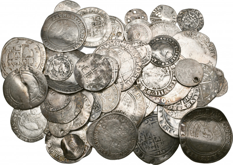 Miscellaneous hammered (51) and milled (9) silver coins, mostly English but incl...