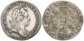 *George I, sixpence, 1726 roses and plumes (E.S.C. 1602; Bull 1616; S. 3653), good very fine, reverse rather better

Estimate: GBP 180 - 220