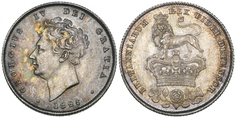*George IV, shilling, 1826, bare head type (E.S.C. 1254; Bull 2405; S. 3812), mi...