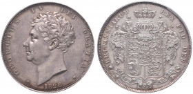 *George IV, proof crown 1826, bare head left, rev., crowned and garnished shield, lettered edge reads septimo, as issued in the proof sets (S. 3806), ...