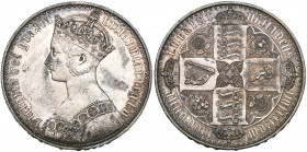 *Victoria, ‘Gothic’ crown, 1847, lettered edge reads undecimo (E.S.C. 288; S.3883), 14; S. 3787), considerable scuffs, marks and some discolouration o...