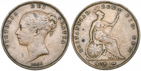 *Victoria, young head, penny, 1856, rev., plain trident and close colon (B.M.C. 1510; S. 3948), fine and rare

Estimate: GBP 100 - 150