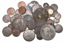 Miscellaneous English coins (49), Charles II-Victoria, mostly in silver, including halfcrown, 1689 and shilling, 1686, these fine, others mixed grades...