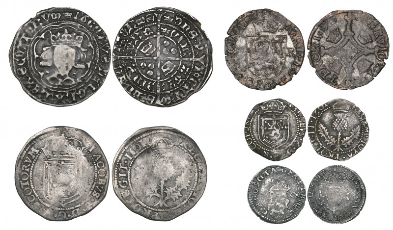 James II (1437-60), Second Coinage (1451-60), groat, Edinburgh, saltires by neck...