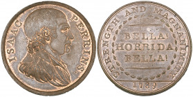 *Warwickshire, Isaac Perrins, penny, 1789, bust of Perrins right, rev., inscription (D. & H. 13), virtually mint state, with mint lustre, scarce thus...