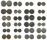 Seleucis and Pieria, autonomous bronzes of Antioch ad Orontes (13), Apameia (3), Laodiceia (2), Seleucia (1); Coele-Syria, Chalcis, Ae 20 mm of Zenodo...