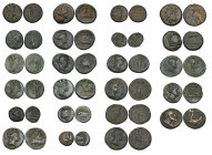 Phoenicia, Marathos, Ae 22mm (3) with bust of Berenike II (Sear 6037); Ae 20 mm with bust of Ptolemy VI as Hermes (S. 6038); Phoenician autonomous bro...