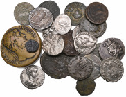 Hadrian (117-138), sestertius, rev., Felicitas; with denarii of Republic (3), Antoninus Pius, Septimius Severus, Caracalla, Plautilla; Cappadocian hem...