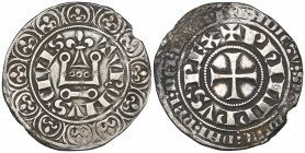 Flanders Occupied by Philip IV of France (1297-1302), groot met de lelie, Bruges, 1298 (Tourneur, RBN (1922), p. 149-155), reverse corrosion, very fin...