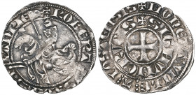 *Counts of Flanders, Robrecht van Bethune dubbele sterling met de ridder, Aalst, circa 1309 (G. 172), minor weakness, about very fine

Estimate: GBP...