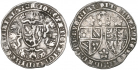 Dukes of Burgundy, Filips de Stoute, Monetary Union with Johanna van Brabant (1384-89), groot-rozebeker, Mechelen (1384-86), 1.98g (D.d.P. 6,3), very ...