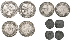 Dukes of Burgundy, Jan Zonder Vrees (1405-19), dubbel-groot braspenning and groot braspenning, both Ghent (1409-16), dubbel-groot kromstaart, 1418-19 ...