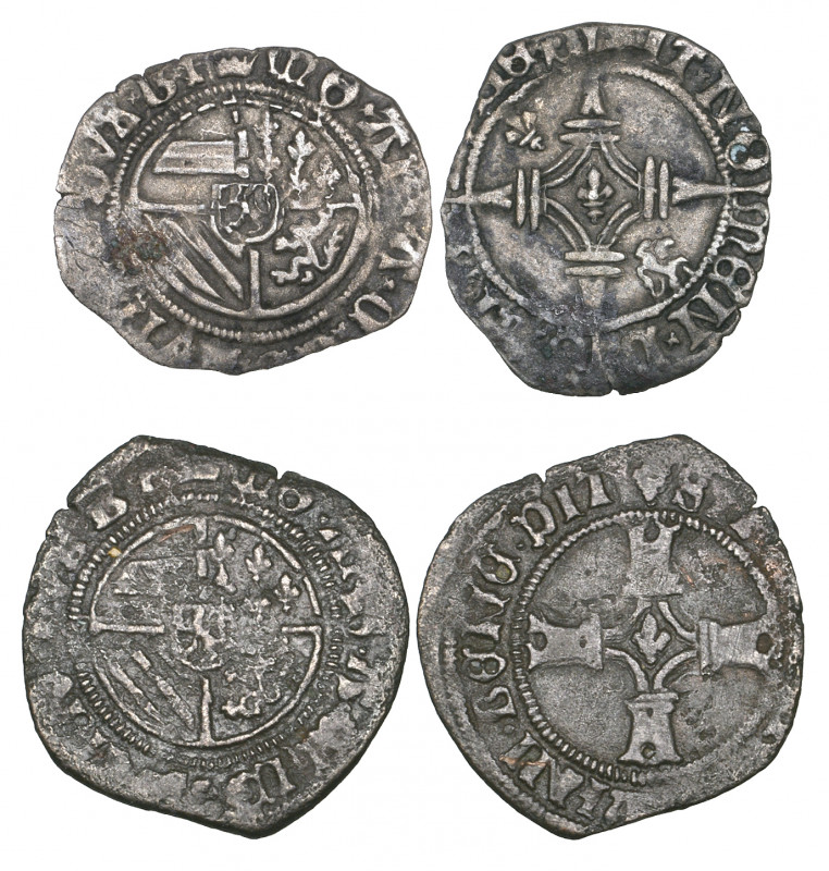 Habsburg Period, Charles V, First period, halve-groot, Bruges(1506-18), (v.G. & ...