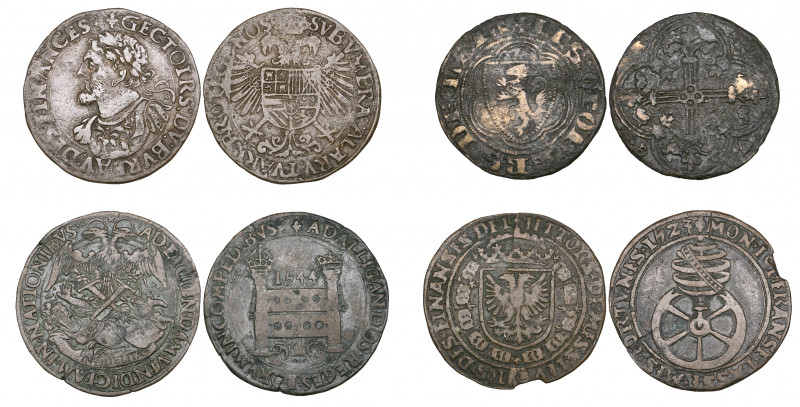 Habsburg Period, Charles V, bronze jetons (3), all Bruges, Preparations for War,...