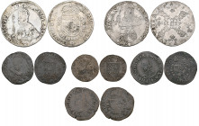 Spanish Netherlands, Philip II, statendaalder, date and m.m. illegible (1578-79), Bruges (v.G. & H. 245-7; Delm. 113); half-standaalder, 1577, Bruges,...