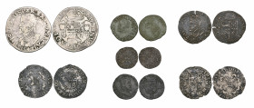 Spanish Netherlands, Philip II, half-filipsdaalder, 1585 Bruges, m.m. lis between date (v.G. & H. 211-7; Delm. 65); twentieth-filipsdaalder (2), 1585,...