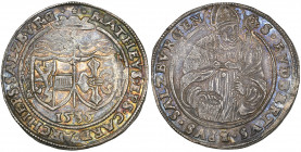 *Austria, Salzburg, Matthäus Lang von Wellenburg (1519-40), half-guldiner, 1535, Cardinal’s galero above monastery and family arms, date below, rev. S...