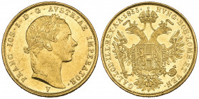 *Austria, Franz Joseph, ducat, 1855 v (Venice), minor edge bruise, otherwise extremely fine or better, very rare

Estimate: GBP 2000 - 3000